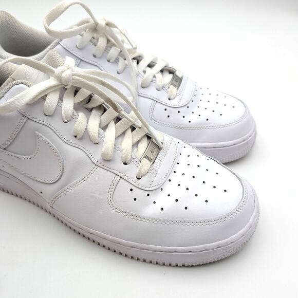 Nike Air Force 1 '07 Casual Shoes CW2288-111 Men's White Size US12 EU46 - Picture 9 of 10